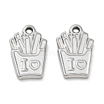 304 Stainless Steel Pendants, Chips Charms, Stainless Steel Color, 19x12x2.8mm, Hole: 2mm(SA-CBAAC28-24P)