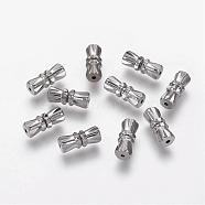 Brass Screw Clasps, Perfect Ending for Your Jewelry, Platinum, 10~11x4.5mm, Hole: 1~1.2mm(KK88)