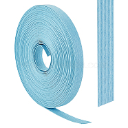 Handmade Paper Rattan, Woven Paper Rattan, for Art Craft Flower Bouquets, Light Sky Blue, 15.5x1mm, about 21.87 Yards(20m)/Roll(OCOR-WH0070-37A)