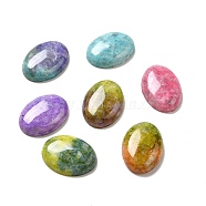 Natural Calcite Cabochons, Dyed, Oval, Mixed Color, 30x22x7.5mm(G-I339-07)