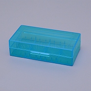 Plastic Battery Storage Box, Rectangle, Deep Sky Blue, 4.25x7.7x2.1cm, Inner Size: 3.75x7.3cm(CON-WH0074-94C)