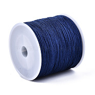 Nylon Thread, Chinese Knotting Cord, Midnight Blue, 0.8mm, about 109.36 yards(100m)/roll(NWIR-Q008A-335)