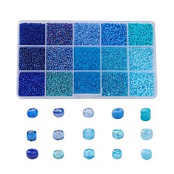 Glass Seed Beads, Silver Lined & Transparent & Trans. Colours Lustered & Trans. Colors Rainbow & Frosted Colors & Opaque Colours Seed & Baking Paint & Ceylon, Round, Mixed Color, 12/0, 2mm, Hole: 1mm, 180g/box(SEED-JQ0001-01E-2mm)
