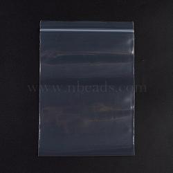 Plastic Zip Lock Bags, Resealable Packaging Bags, Top Seal, Self Seal Bag, Rectangle, White, 22x15cm, Unilateral Thickness: 3.9 Mil(0.1mm), 100pcs/bag(OPP-G001-B-15x22cm)