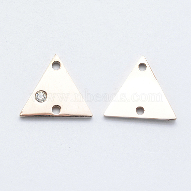 316L Surgical Stainless Steel Micro Pave Cubic Zirconia Links connectors(STAS-J038-20RG)-2