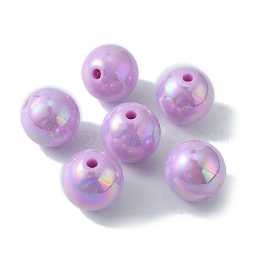 Pearlized Plastic Round Beads(KY-WH0004-06B)-2