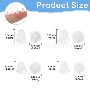 300Pcs Plastic Ear Nuts(KY-YW0001-78A)-3