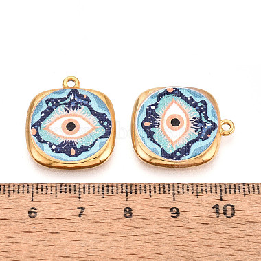 Printed 304 Stainless Steel Pendants(STAS-OY002-17G-02)-3