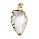 Natural Quartz Crystal Pendants(G-P207-01B)-1