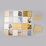 12Pcs Paper Greeting Card, with 12Pcs Envelope, Rectangle, Mixed Color, 123x185x0.5mm(DIY-WH0899-943)