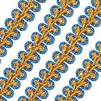 Lace Trim Polyester Ribbon for Jewelry Making, Gold, 3/8 inch(10mm), about 14.98 Yards(13.7m)/Card(OCOR-WH0071-007A)