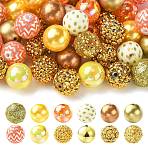 50Pcs 12 Styles Resin Rhinestone & Acrylic Beads Findings Kits, Round, Mixed Color, 19.5~20.5mm(DIY-CJ0003-31)