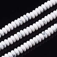 Synthetic Howlite Beads Strands, Rondelle, 4~5x2mm, Hole: 0.8mm, about 170~175pcs/strand, 14.96~15.35 inch(38~39cm)(G-S366-116)