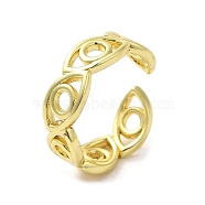 Rack Plating Brass Finger Ring, Cuff Ring, Long-Lasting Plated, Cadmium Free & Lead Free, Eye, Real 18K Gold Plated, US Size 7 1/4(17.5mm)(RJEW-C072-01G)