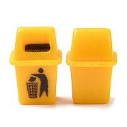 Resin Garbage Can Display Decorations, for Car Home Office Desktop Ornaments, Gold, 16.5x14x24mm(DJEW-P013-01B)