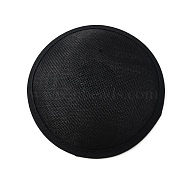 Cotton & Felt Round Fascinator Hat Base for Millinery, with Iron Alligator Clip, Black, 130~135x2.5mm(AJEW-WH0342-56A)