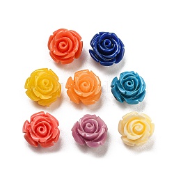 Synthetic Coral Beads, Dyed, Rose, Mixed Color, 11.5x5mm, Hole: 0.8mm(CORA-L043-04B-M)