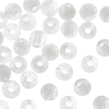 Natural Quartz Crystal Beads, Rock Crystal Beads, Round, 6mm, Hole: 2mm, 50pcs/box