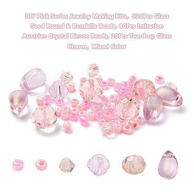 DIY Pink Series Jewelry Making Kits(DIY-YW0003-05E)-5