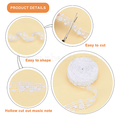 Hollow Lace Embossing Ribbon Tape DIY Sewing Wedding Decoration Accessories(OCOR-WH0020-10)-8