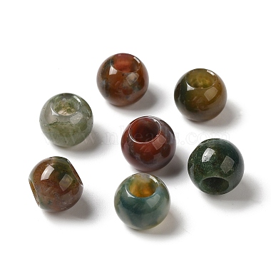 Rondelle Indian Agate European Beads