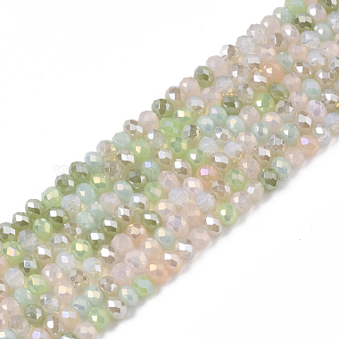 3mm LightGreen Rondelle Glass Beads