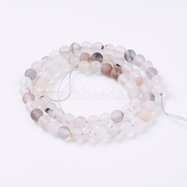 Chapelets de perles d'agate naturelle(G-J376-07-6mm)-2