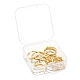 12pcs 12 anneaux de manchette en laiton de style(RJEW-LS0001-37G)-7