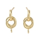 Brass Studs Earringss Finding(KK-K364-10G)-1