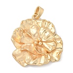 Alloy Big Pendants, Matte Gold Color, Flower, 64x60.5x6mm, Hole: 11.5x5mm(FIND-G094-04B-MG)