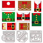 Christmas Theme Carbon Steel Cutting Dies Stencils, for DIY Scrapbooking, Photo Album, Decorative Embossing Paper Card, Greeting Card Mold, Envelope, 121~126x124~147x0.8mm, 3pcs/set(DIY-WH0309-2373)