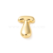 Brass Pendants, Real 18K Gold Plated, Letter T, 23x17x7mm, Hole: 2x3mm(KK-P262-01G-T)