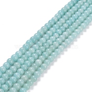 Grade A Natural Amazonite Beads Strands, Round, 9.5~10mm, Hole: 1.2mm, about 40pcs/strand, 15.35 inch(39cm)(G-C046-01C)