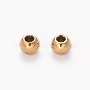 Ion Plating(IP) 304 Stainless Steel Spacer Beads, Rondelle, Golden, 2x1.3mm, Hole: 1mm(STAS-G130-23G-2MM)