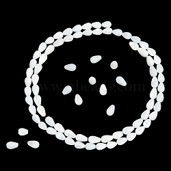 1 Strand Natural Trochus Shell Beads Strands, Teardrop, White, 8.5x6mm, Hole: 0.8mm, about 47pcs/strand, 15.75 inch(40cm)(BSHE-NB0001-26)