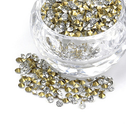 Grade AAA Pointed Back Resin Rhinestones, Diamond Shape, Clear, 3mm, about 14400pcs/bag(CRES-R120-3.0mm-01)