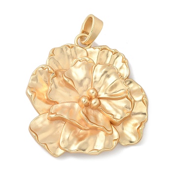 Alloy Big Pendants, Matte Gold Color, Flower, 64x60.5x6mm, Hole: 11.5x5mm