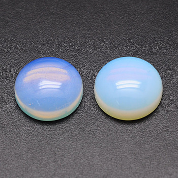 Dyed Half Round/Dome Opalite Cabochons, 16x6mm