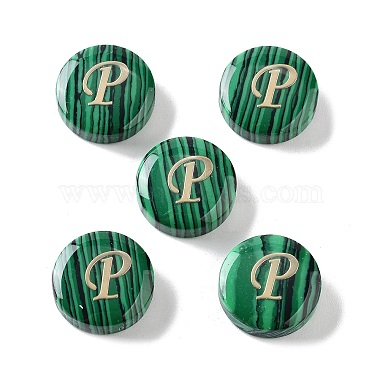 Letter P Malachite Beads