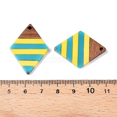 Epoxy Resin & Walnut Wood Pendants(RESI-N039-121N)-3