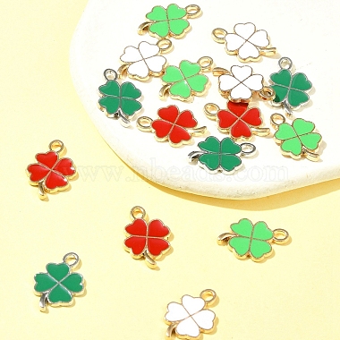 16Pcs 4 Colors Rack Plating Alloy Enamel Pendants(ENAM-FS0001-76)-8