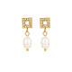 Stainless Steel Earrings with Pearl(NB4152-5)-1