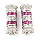 925 Sterling Silver Micro Pave Cubic Zirconia Screw Clasps(STER-U001-05B-P)-1