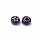 Perles noires opaques acryliques(X-MACR-S273-45A)-3