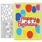 2Pcs 2 Styles Carbon Steel Cutting Dies Stencils, for DIY Scrapbooking, Photo Album, Decorative Embossing Paper Card, Stainless Steel Color, Balloon Pattern, 10.7~14.7x10.7~14.7x0.08cm, 1pc/style(DIY-WH0309-767)