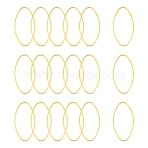 Jewelry Linking Rings, Brass, Ellipse, plated in golden color, about 20mm wide, 40mm long, 1mm thick(X-EC021-G)