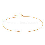 Adjustable 304 Stainless Steel Slider Necklaces, with Snake Chains and Slider Beads, Golden, 28.3 inch~28.5 inch(71.9~72.3cm) long(NJEW-CJ0001-01G)