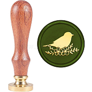 Brass Wax Seal Stamp with Handle, for DIY Scrapbooking, Bird Pattern, 89x30mm(AJEW-WH0184-1127)