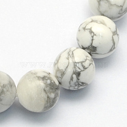 Natural Howlite Round Beads Strands, 6.5mm, Hole: 1mm, about 58~60pcs/strand, 15 inch(G-S176-6mm)