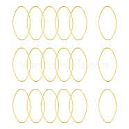 Jewelry Linking Rings, Brass, Ellipse, plated in golden color, about 20mm wide, 40mm long, 1mm thick(X-EC021-G)